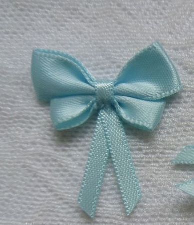 Double noeud en satin 2.5 cm BLEU